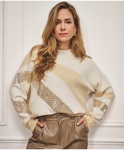 27705 | Pull Diagonal sequins